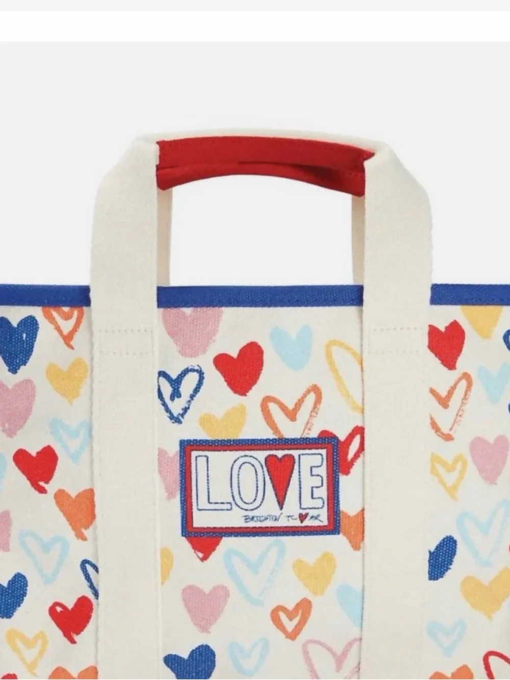 BRIGHTON  Heart Print Canvas Tote Bag‎ in Multi-Color